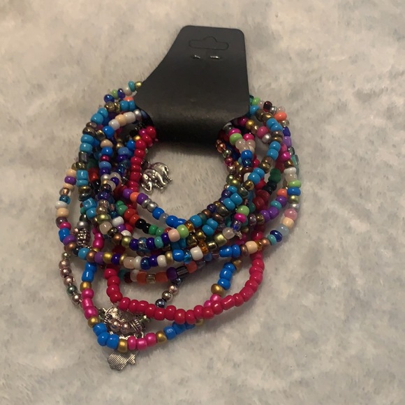 Multi color wrap bracelet with charms, handmade by me with love 4U - Picture 2 of 2